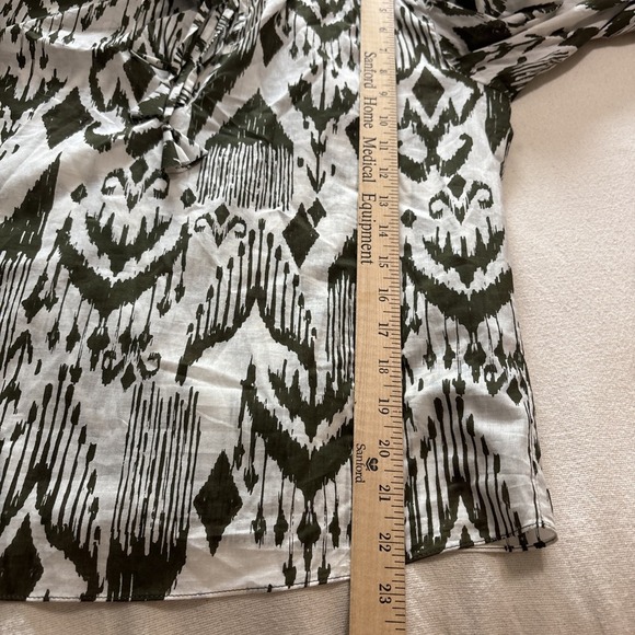 Misa‎ Los Angeles Evienne Green/White 2pc Outfit Tiered Skirt & Blouse SzXS Boho - Picture 6 of 13